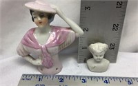C4) EARLY 1900'S PIN CUSHION PORCELAIN DOLL