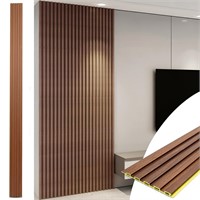 Art3d WPC Slat Panels 8-Pack 108x6 Teak