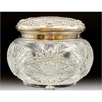 ABP Cut Glass Round Box Mereden "SAVOY" Wilcox St