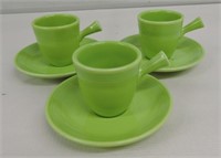 Fiesta Post 86 AD cup & saucer, 3 chartreuse