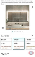 New (1 pcs) ExBrite 72x 36 LED Bathroom Mirror,