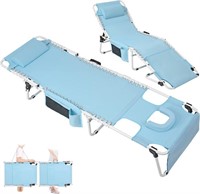 Heavy Duty Tanning Chair with Face Hole Adjustable