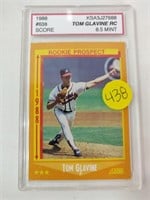 GRADED 1988 TOM GLAVINE RC CARD #638 SCORE 8.5