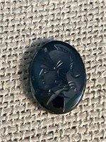 8.5ct Vintage Carved Hematite Cameo