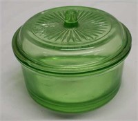 Green Depression Glassware Dish