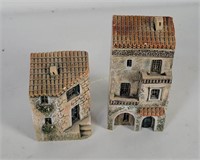 2 Baxter Miniature Resin Houses