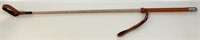 QUALITY RIDING CROP STICK W LEATHER ACCENTS