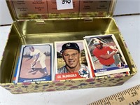Baseball Cards In Tin Box