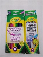 New Crayola 12 watercolour pencils plus 8