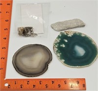 Lot of 4 Agate and Agate Slices