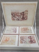 Vintage Cards and Envelopes in Canvas Box