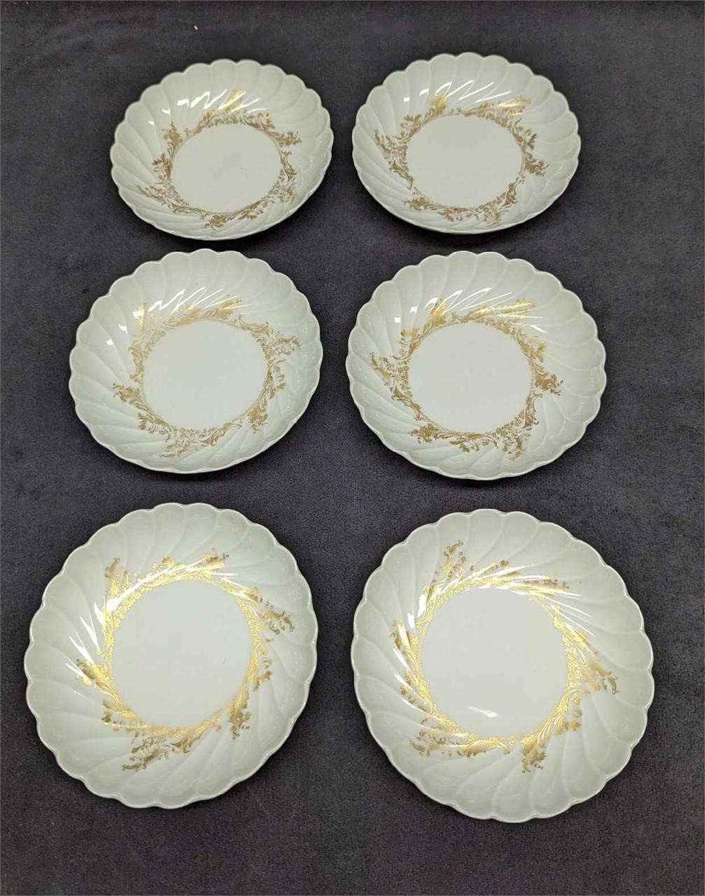 6 Retired Haviland Ladore Sauce Bowls