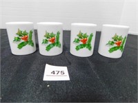 4 ceramic candle holders stamped W. Germany