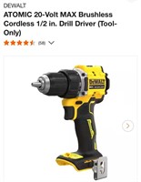 ATOMIC 20-Volt MAX Cordless 1/2 in. Drill Driver