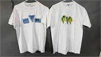 2pc Vtg Embroidered Nature T-Shirts