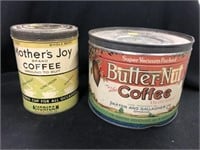 Mother's Joy & Butter Nut Coffee Tins