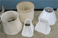(5) Assorted Lamp Shades ( Two are Matching)