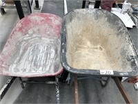 2 Plastic & Steel Builders Wheel Barrows