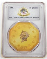 1.5 GRAMS S.S. CENTRAL AMERICA GOLD NUGGETS - PCGS