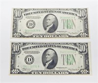 (2) 1934A $10 FEDERAL RESERVE NOTES