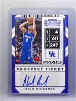 Nick Richards 2020 Contenders Rookie Auto