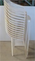 (14) Plastic chairs.