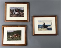 3 Framed Pictures of Winslow Homer Paintings
