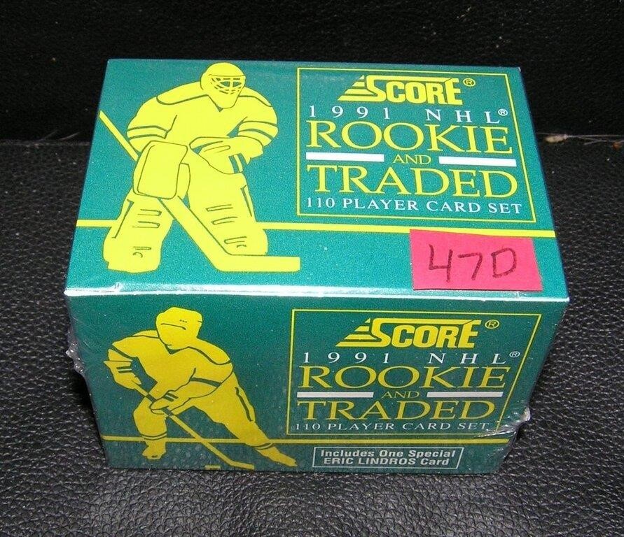 Score 1991 NHL rookie and traded card set