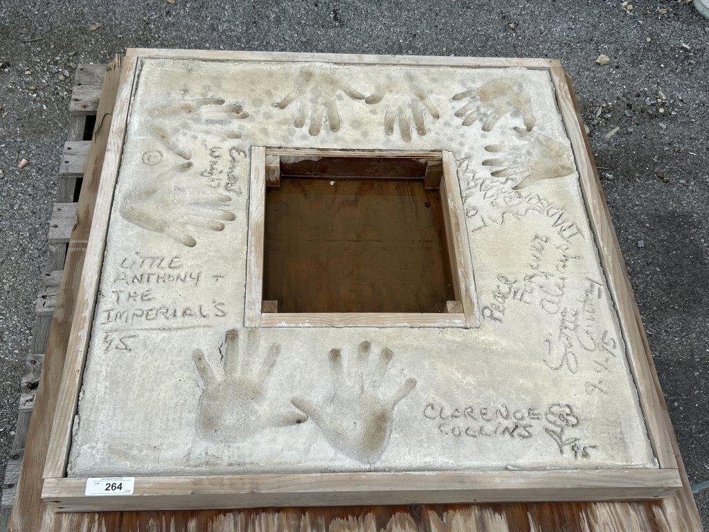 Celebrity Imperials Concrete Hand Print Block.