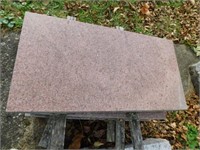 Granite headstone base: 24"W x 12.25"D x 4"H