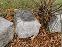 Granite headstone base: 30"W x 17"D x 15"H