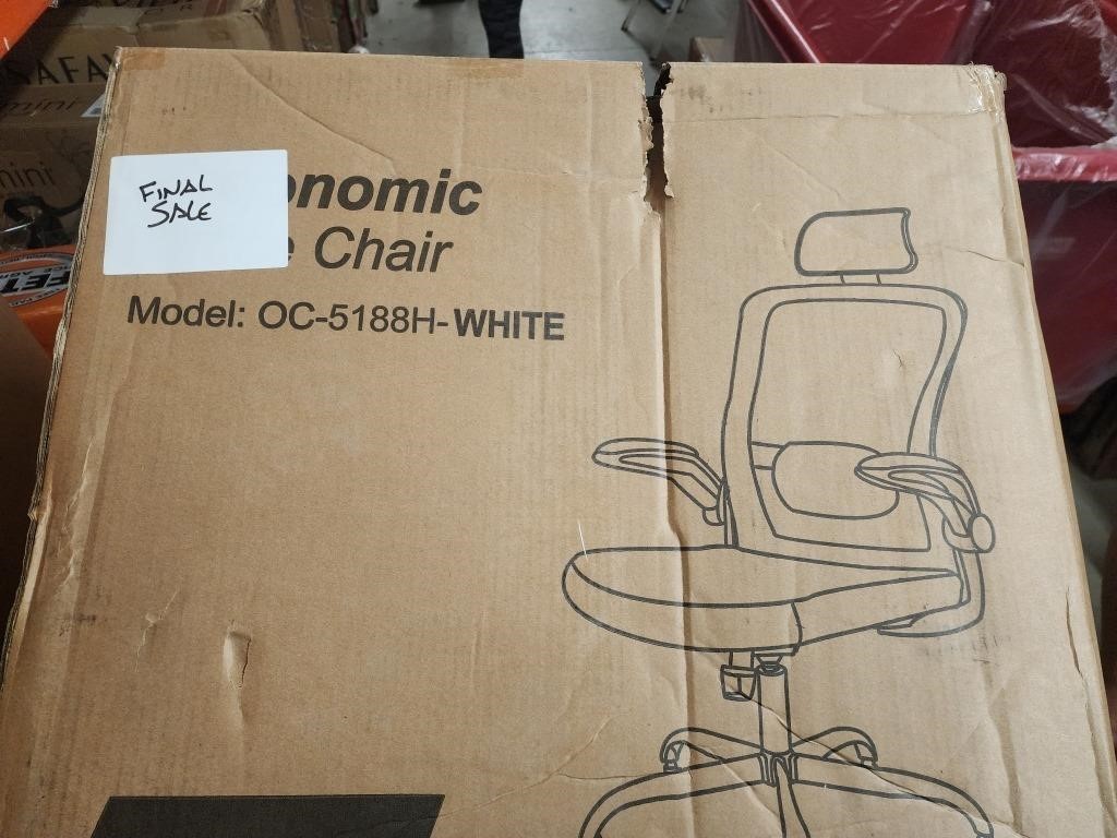FINAL SALE Ergonomic chair  OC-5188H WHITE