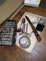 Small lot of old kitchen utensils