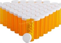 50 Pack 6-Dram Pill Bottles with Caps  Orange