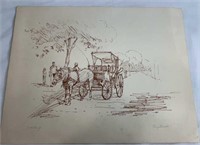 Antique Horse Drawn Carriage Print By Tony Oswald
