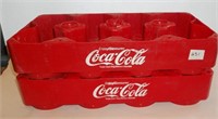 2 Coca-Cola Hard Plastic Holders(fro Quarts)
