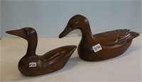 2 Wooden Ducks