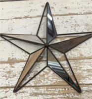 Beautiful Metal Star Wall Decor. Has 2 Mirrors