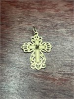 14k Yellow Gold Cross Pendant