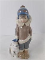 Lladro Porcelain Boy with Dog