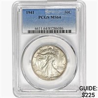 1941 Walking Liberty Half Dollar PCGS MS64