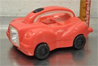 Plastic car-shaped tool kit, light tested