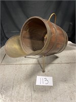Brass and Wood Barrel - Some Damage 22" long x 16"