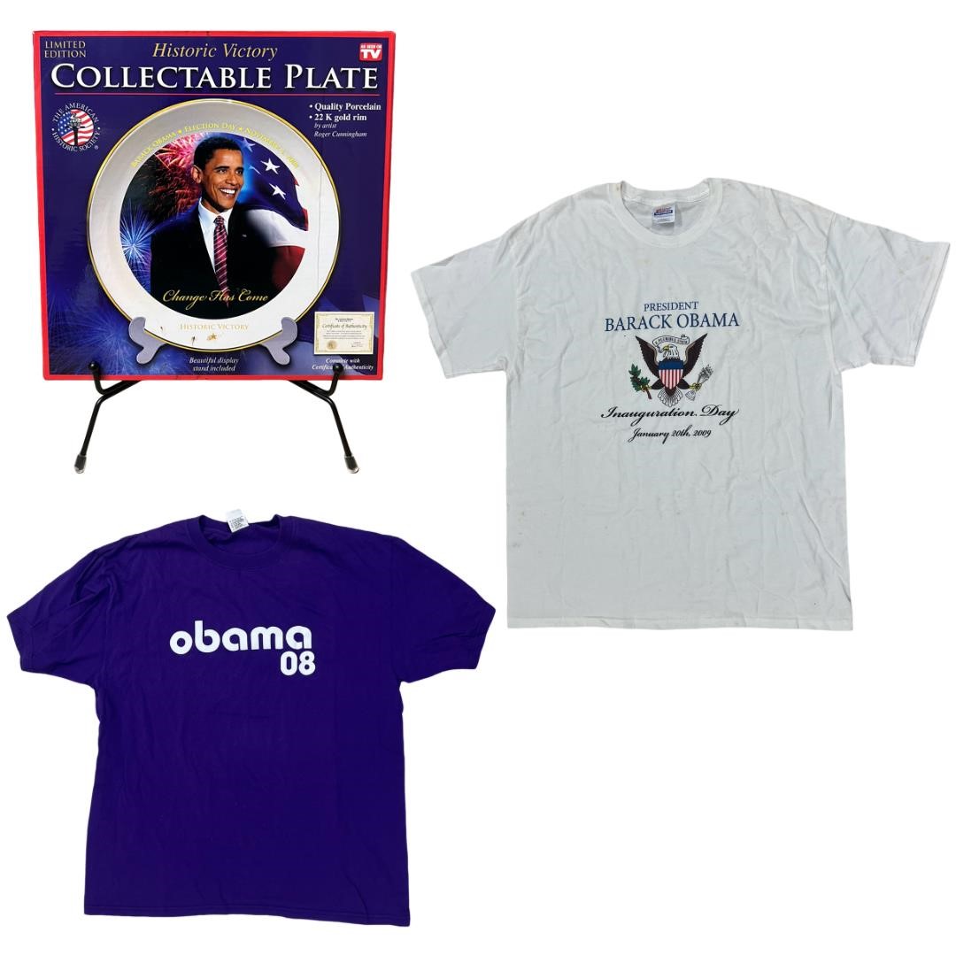 3 Pieces of Collectible Obama Election Items