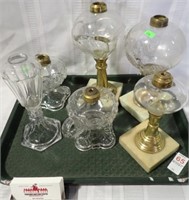 6 GLASS LAMPS