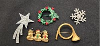 5pc Christmas Pins