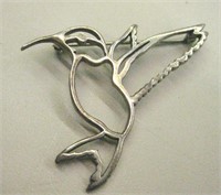 Sterling .925 Marked Hummingbird Pin/Brooch