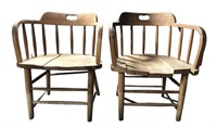 Two Barrel Back Caboose Chairs