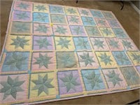 Hand Crafted Star Quilt - Appears Never Used