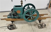 Fuller Johson Engine1 1/2hp on cart, with crank